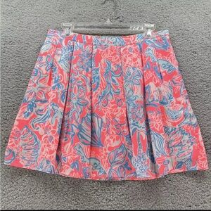 Lilly Pulitzer Selina Mini Skirt 6 Pink Sun Ray Summer Siren Neon Vacation